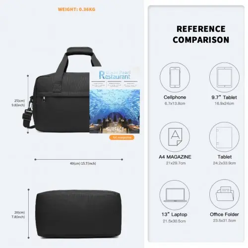 E1960M - Kono Lightweight Multi Purpose Unisex Sports Travel Duffel Bag - Black - Image 4