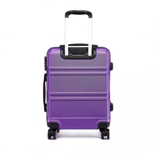 K1871-1L - Kono ABS 28 Inch Sculpted Horizontal Design Suitcase - Purple - Image 5
