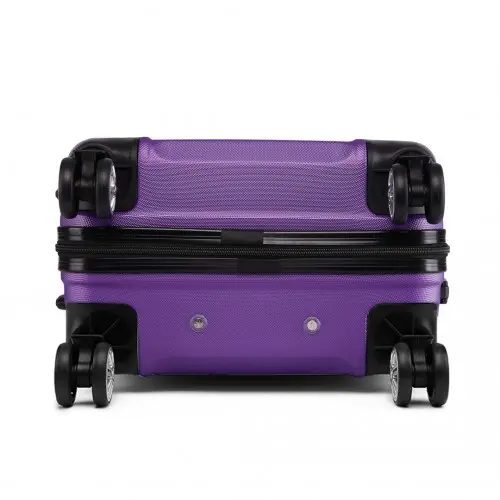 K1871-1L - Kono ABS 28 Inch Sculpted Horizontal Design Suitcase - Purple - Image 6