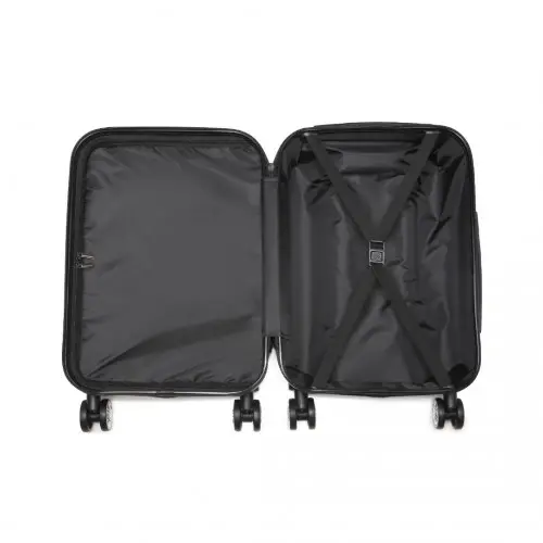 K1995L - Kono Hard Shell ABS Carry On Suitcase 20 Inch - Black - Image 9
