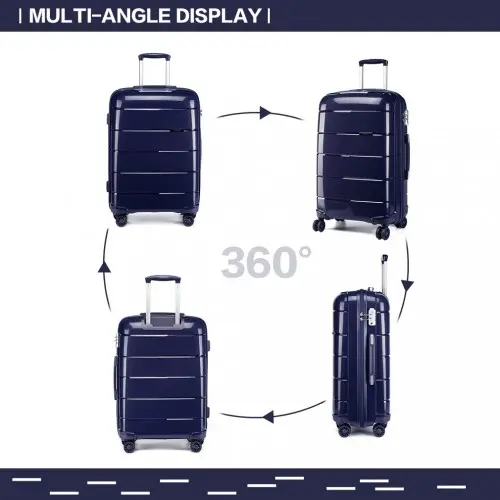 K1997L - KONO 24 INCH HARD SHELL PP SUITCASE - NAVY - Image 13