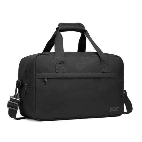 E1960M - Kono Lightweight Multi Purpose Unisex Sports Travel Duffel Bag - Black - Image 10