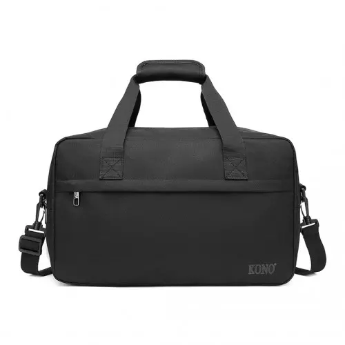 E1960M - Kono Lightweight Multi Purpose Unisex Sports Travel Duffel Bag - Black - Image 11