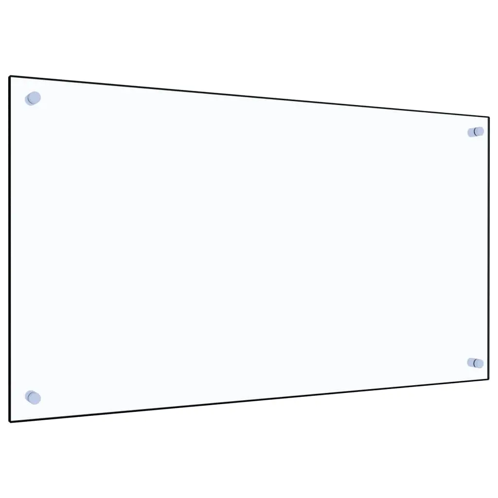 vidaXL Kitchen Backsplash Transparent 90 x 50 cm Tempered Glass - Image 2