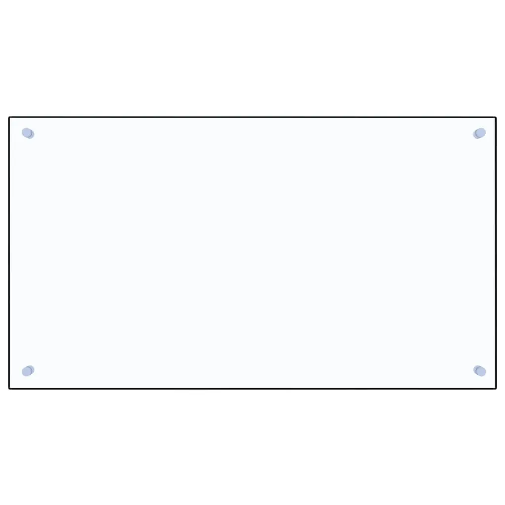 vidaXL Kitchen Backsplash Transparent 90 x 50 cm Tempered Glass - Image 3