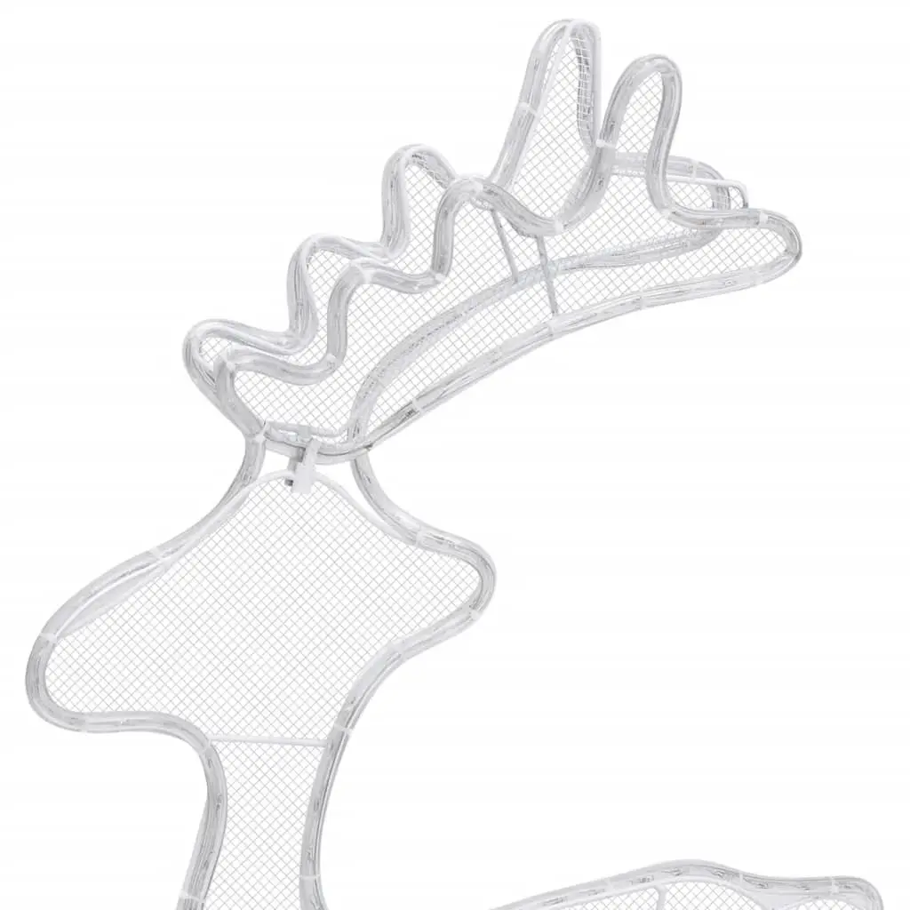 vidaXL Reindeer Christmas Decoration with Mesh 306 LEDs 60x24x89cm - Image 8
