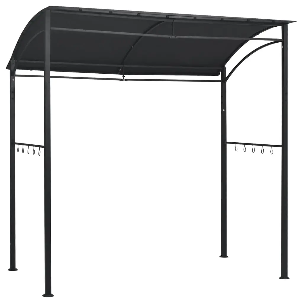 vidaXL BBQ Gazebo 215x150x220 cm Anthracite Steel - Image 2