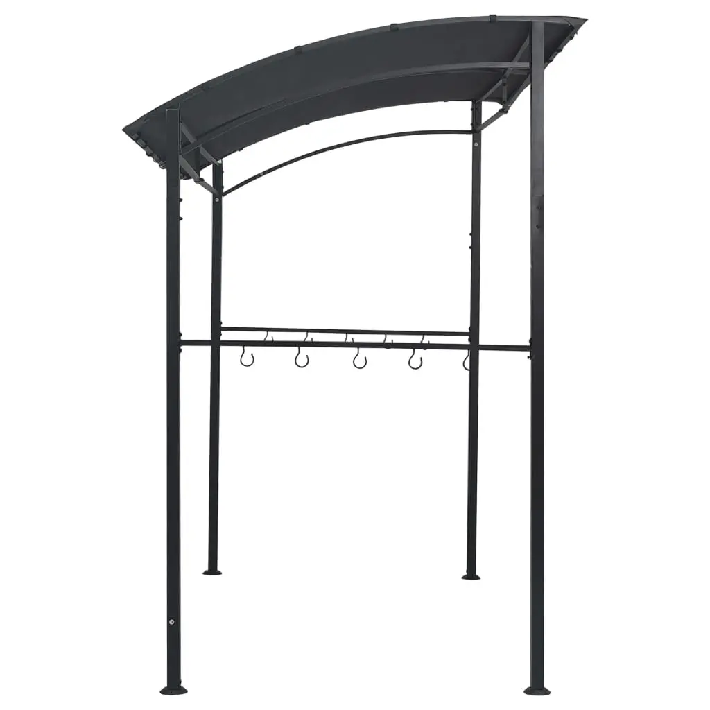 vidaXL BBQ Gazebo 215x150x220 cm Anthracite Steel - Image 5