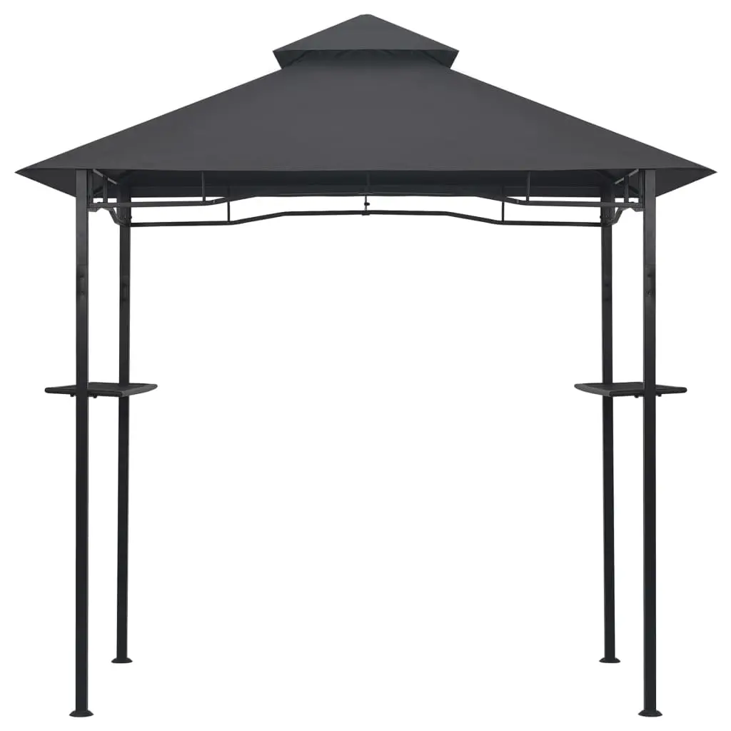 vidaXL BBQ Gazebo 240x150x255 cm Anthracite Steel - Image 3