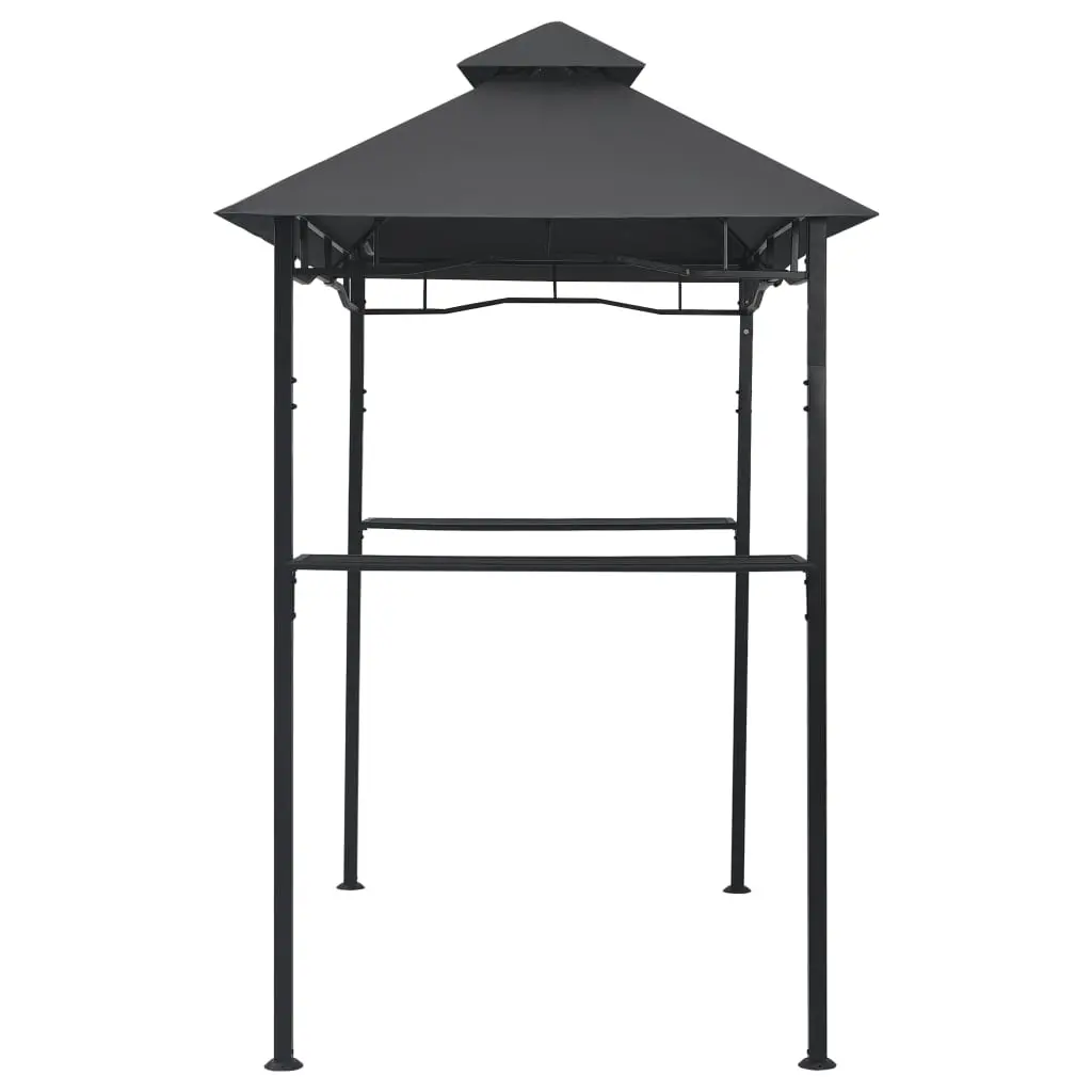 vidaXL BBQ Gazebo 240x150x255 cm Anthracite Steel - Image 4