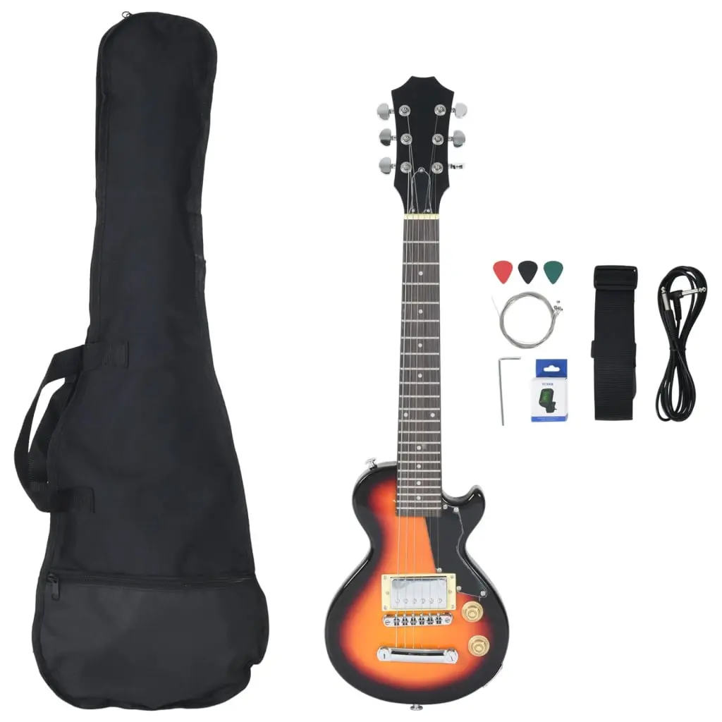 vidaXL Electric Guitar for Kids with Bag Brown and Black 3/4 30" - Image 2