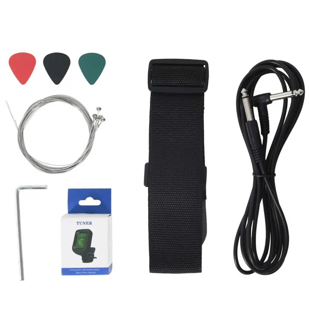 vidaXL Electric Guitar for Kids with Bag Brown and Black 3/4 30" - Image 9