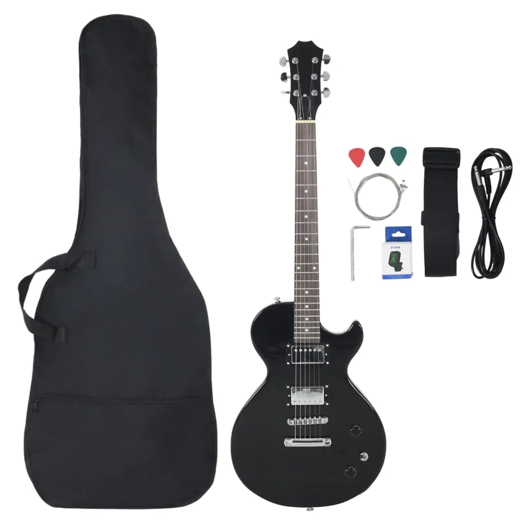 vidaXL Electric Guitar for Beginner with Bag Black 4/4 39" - Image 2