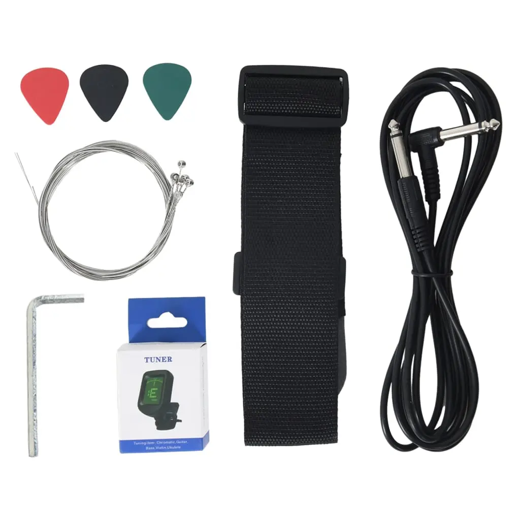 vidaXL Electric Guitar for Beginner with Bag Black 4/4 39" - Image 9