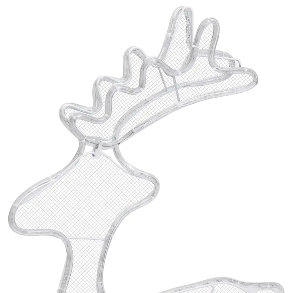 vidaXL Reindeer Christmas Decoration with Mesh 306 LEDs 60x24x89cm - Image 17
