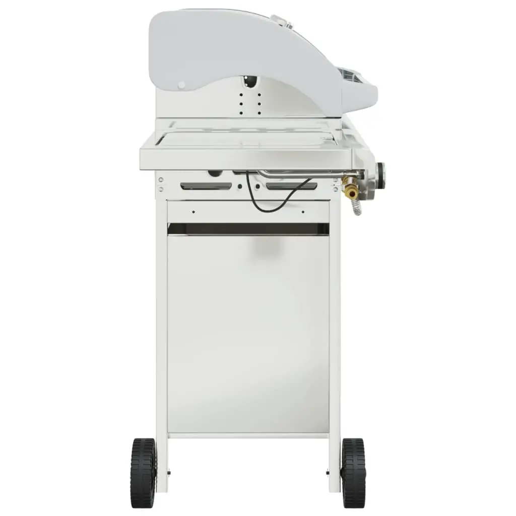 vidaXL Gas BBQ Grill with 5 Burners Silver Stainless Steel - Image 4