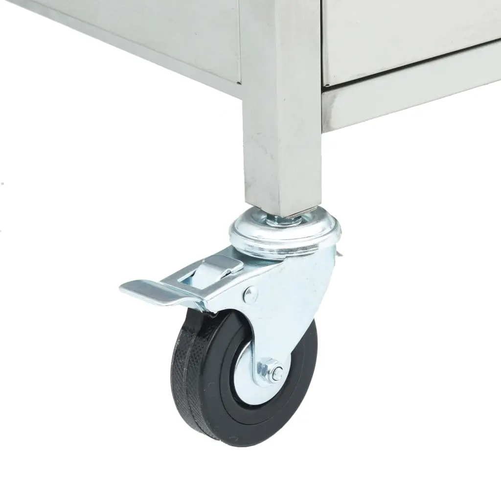 vidaXL Gas BBQ Grill with 5 Burners Silver Stainless Steel - Image 9