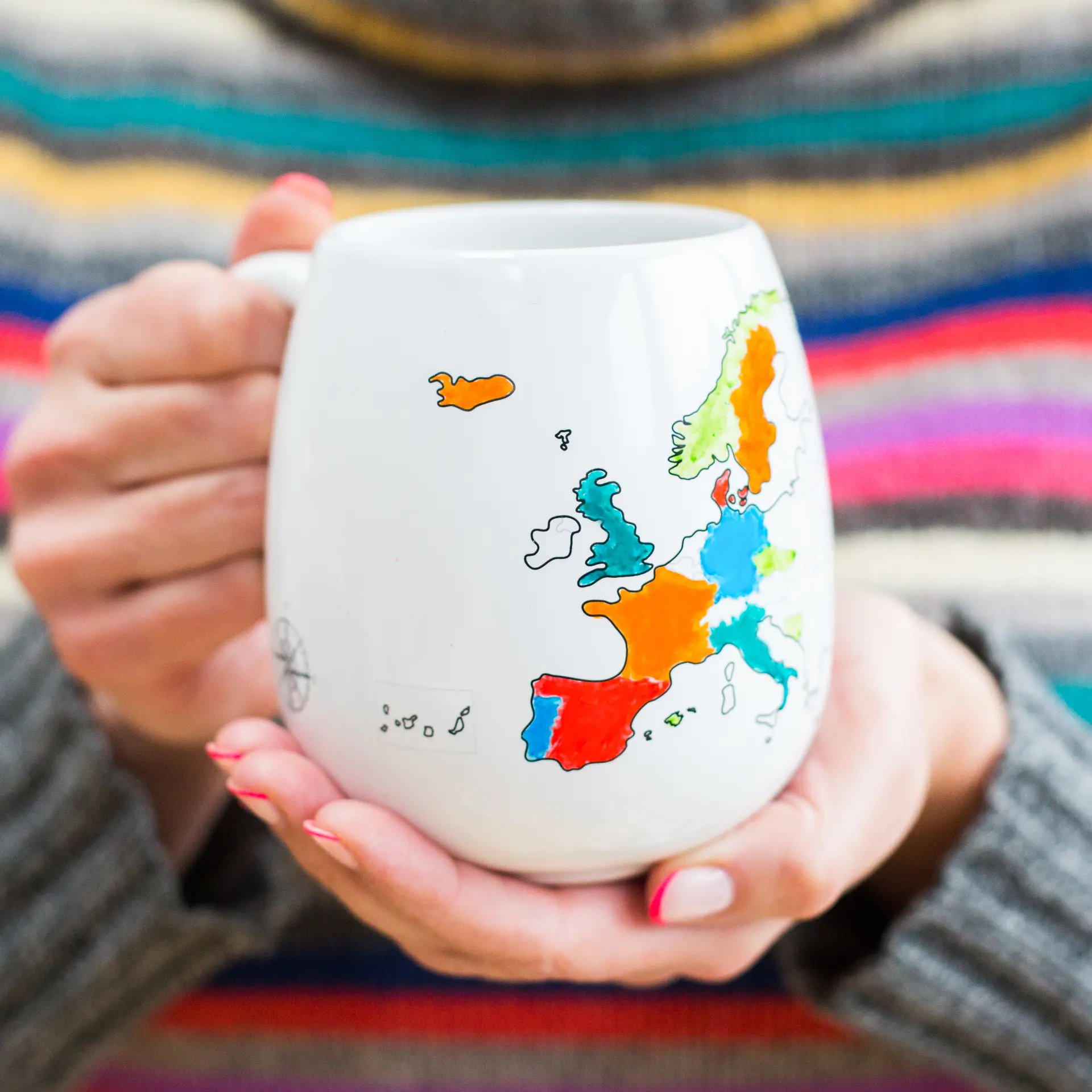 Europe Map Colour In Mug - Image 4