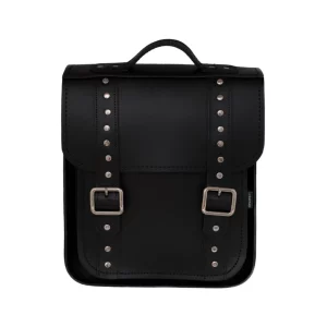 Handmade Leather Black Gothic Studded City Backpack