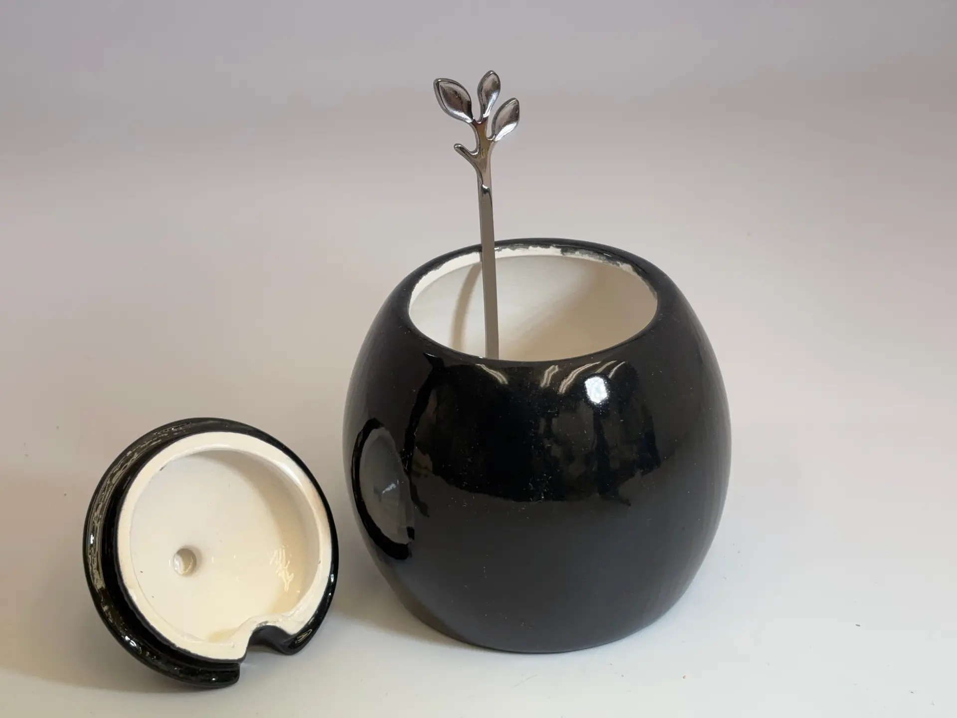 Sugar Bowl Jet Black Glaze - Image 3