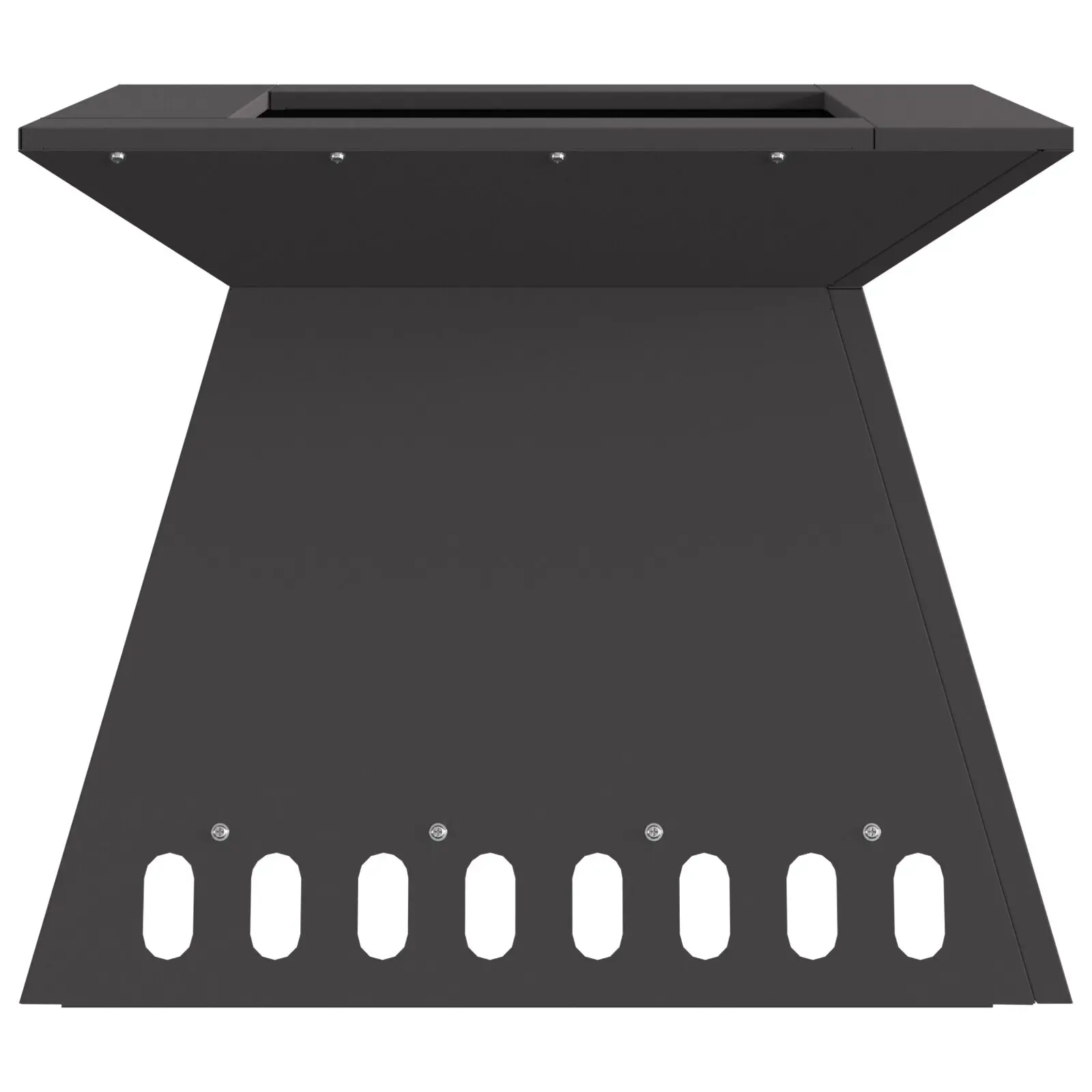vidaXL Fire Pit Black 48x48x40 cm Steel - Image 4
