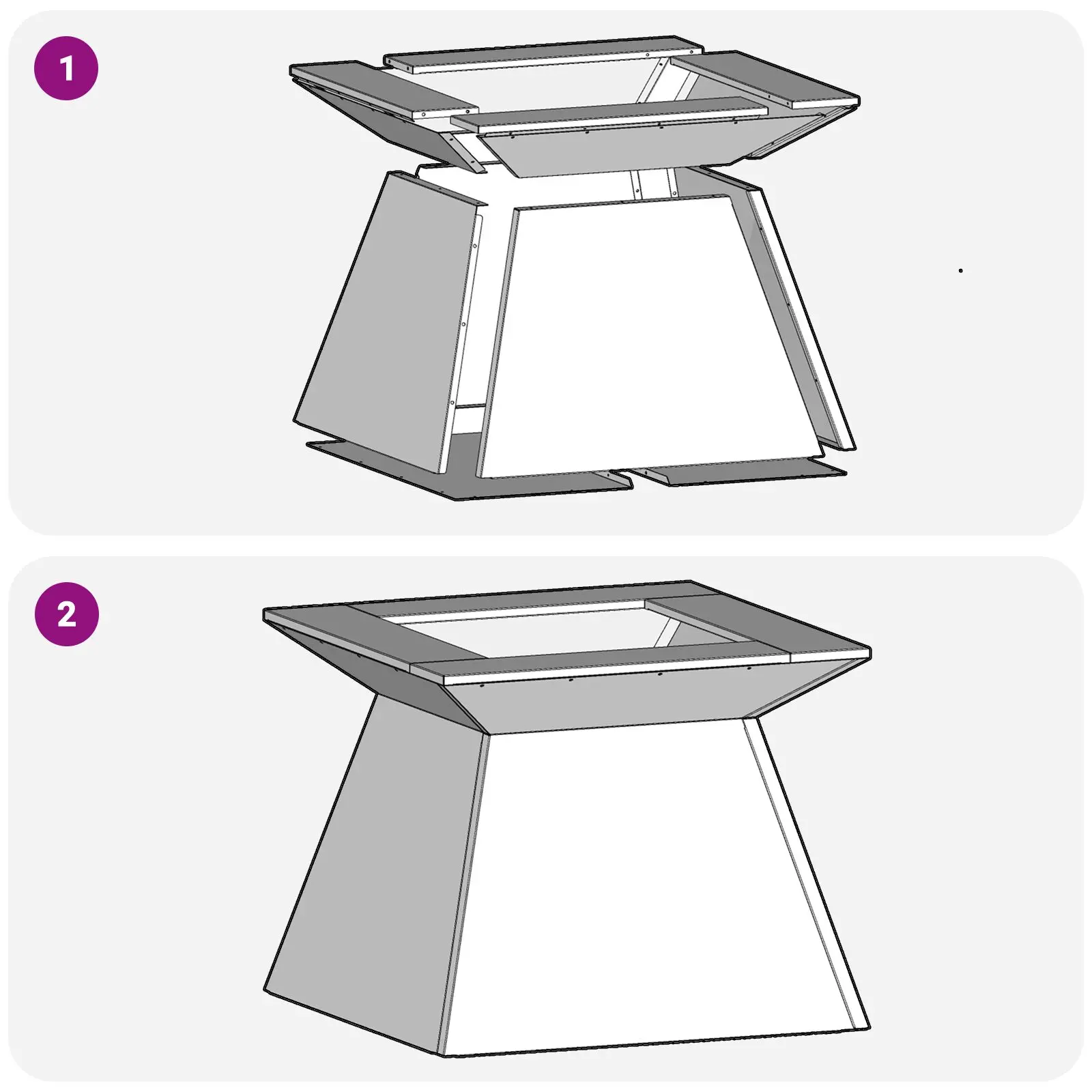 vidaXL Fire Pit Black 48x48x40 cm Steel - Image 9