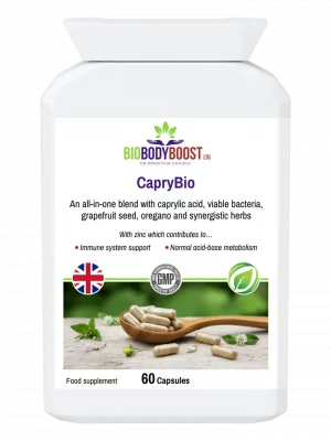 CapryBio - Antifungal Caprylic Acid Capsules for Digestive Health