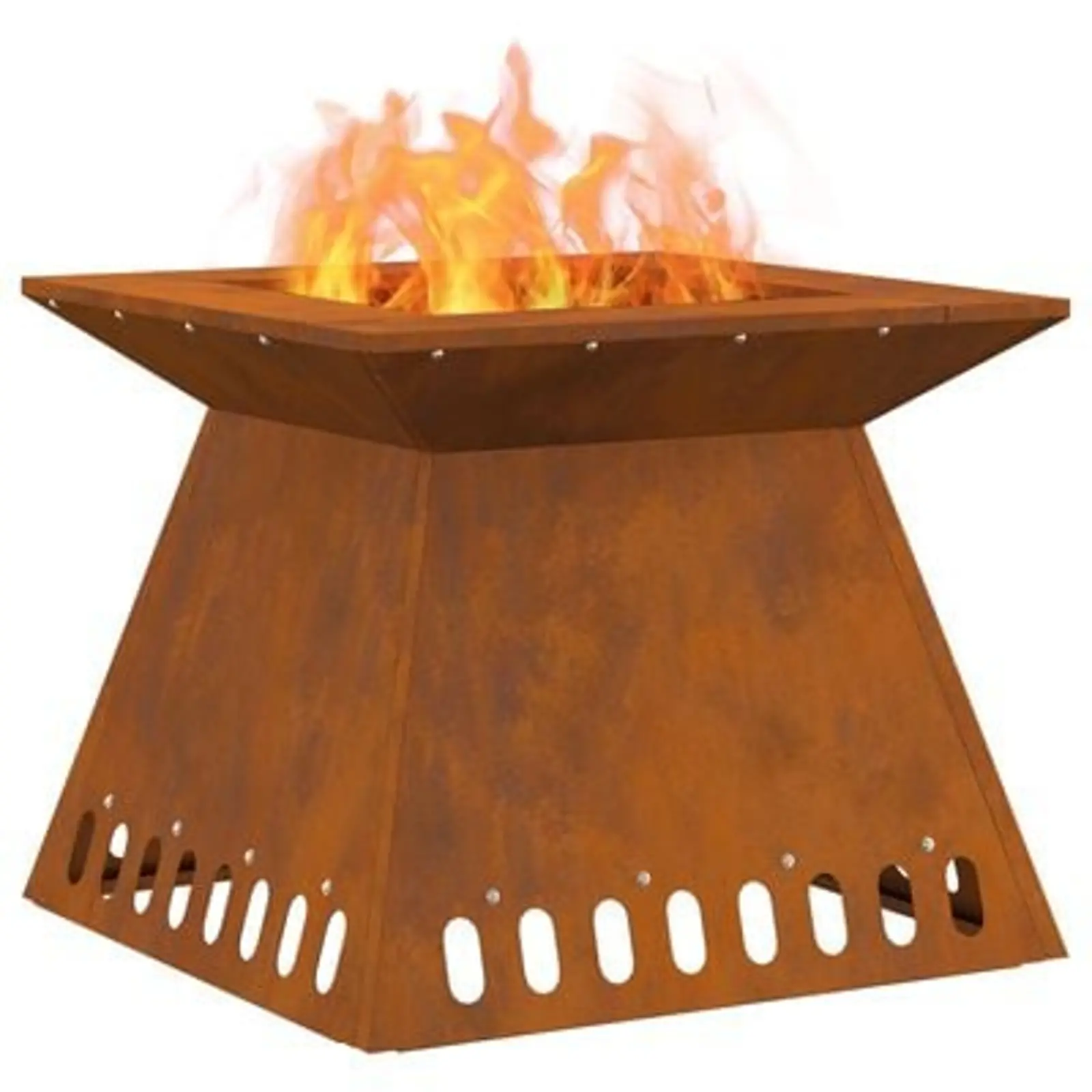 vidaXL Fire Pit 48x48x40 cm Weathering Steel - Image 15