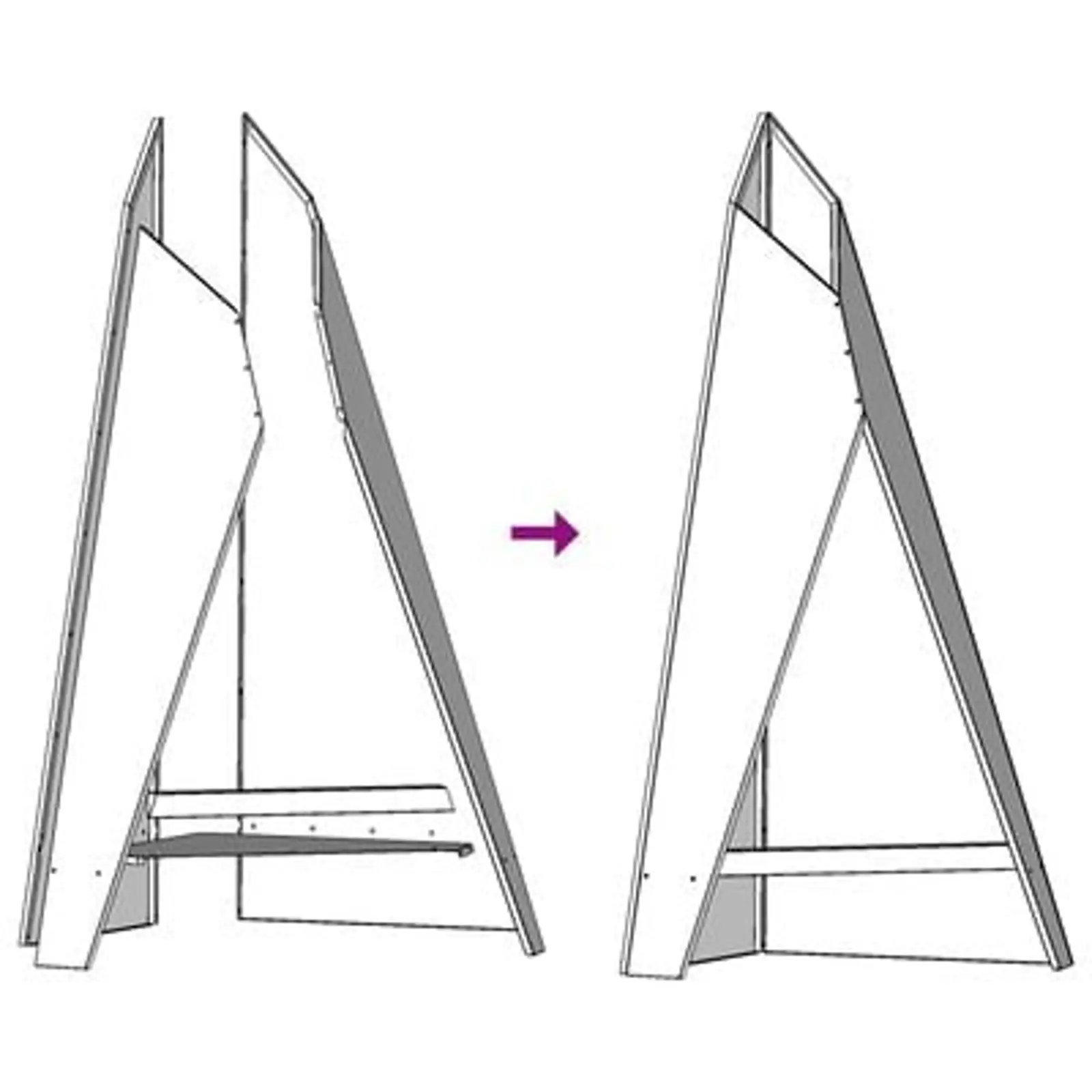 vidaXL Fire Pit Pyramid Black 58x36x100 cm Steel - Image 19