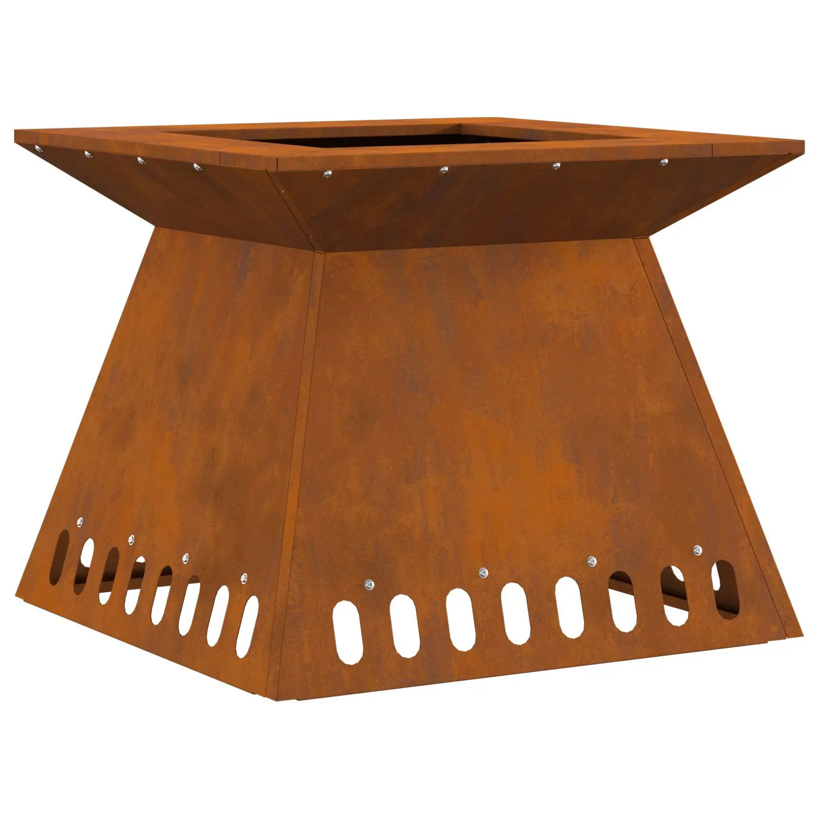 vidaXL Fire Pit 48x48x40 cm Weathering Steel - Image 24