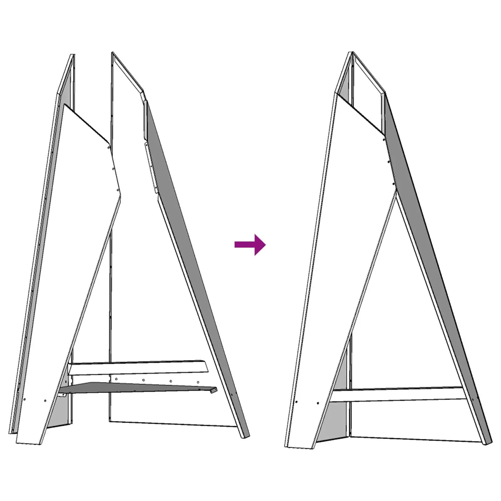 vidaXL Fire Pit Pyramid Black 58x36x100 cm Steel - Image 29