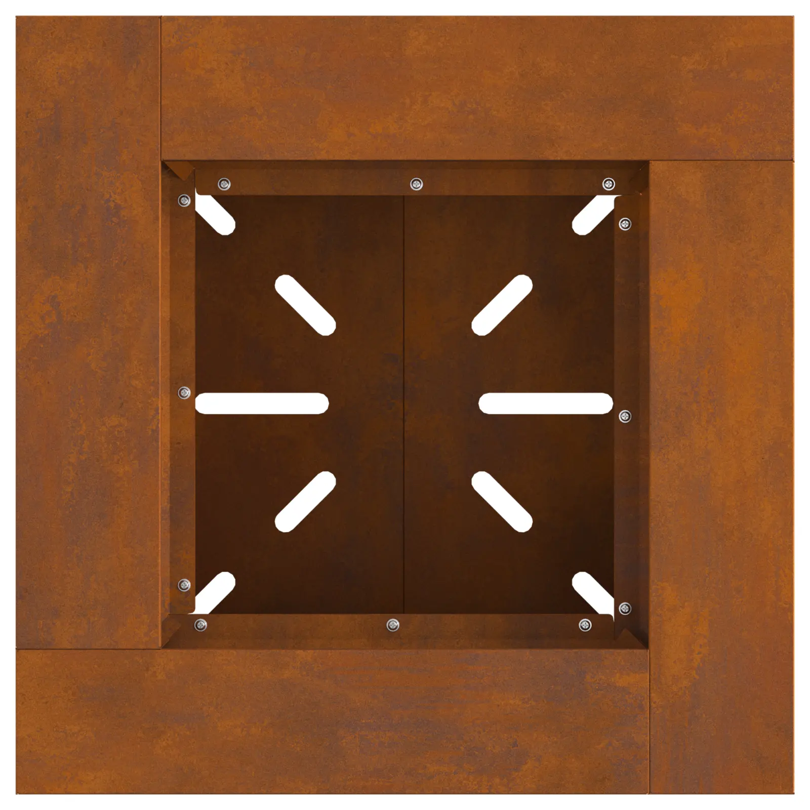 vidaXL Fire Pit 48x48x40 cm Weathering Steel - Image 36
